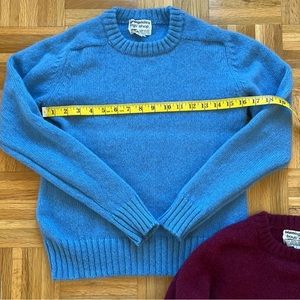 VINTAGE 100% Wool Bloomingdale's Boys' Shop Blue Sweater L/16-18